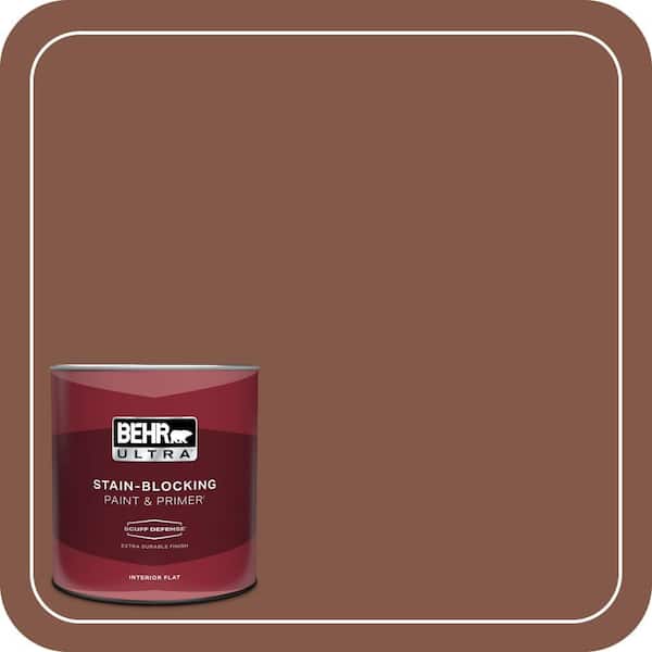 BEHR ULTRA 1 qt. #QE-15 Iron Oxide Extra Durable Flat Interior Paint & Primer