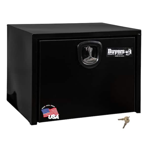 BUYERS PRODUCTS 18 in. x 18 in. x 24 in. Gloss Black Steel Underbody Truck Tool Box