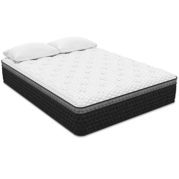 Full Medium 14 in. Diamond Mattress Nova Lux Copper Ultra Cooling Hybrid with Luxury Euro-Top, King