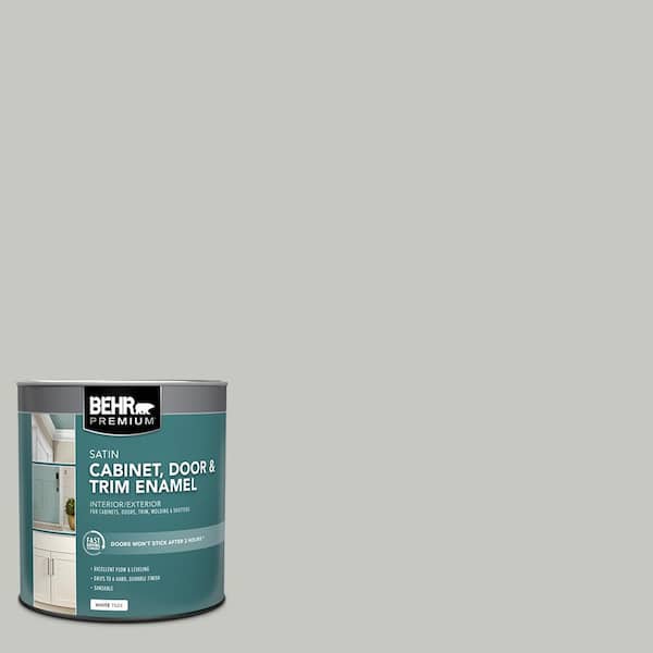 BEHR PREMIUM 1 qt. #MQ2-59 Silver City Satin Enamel Interior/Exterior Cabinet, Door & Trim Paint