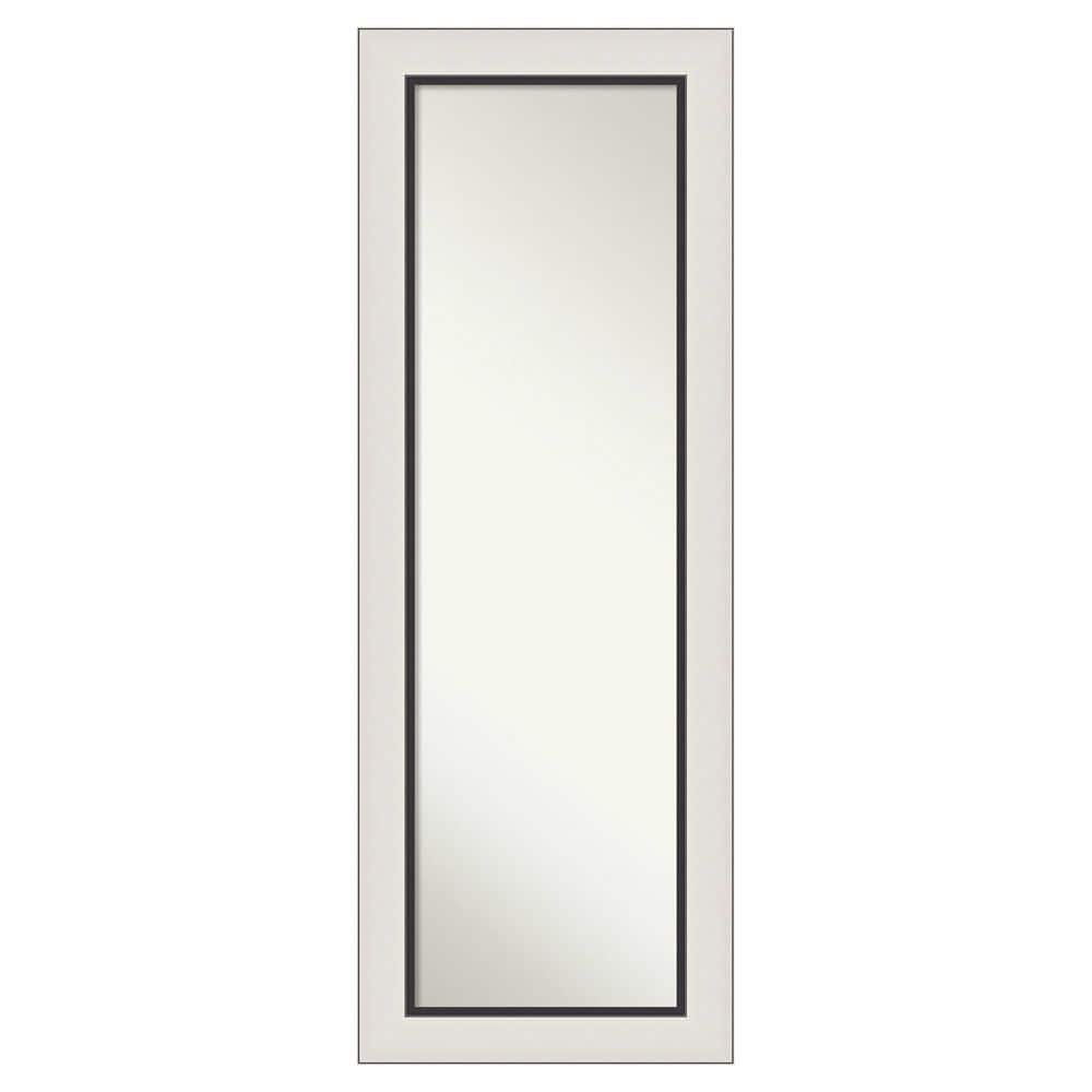 Ellie Silver Black 19.5 in. x 53.5 in. Non-Beveled Modern Rectangle Framed Full Length On the Door Mirror price history on PriceWatchPro