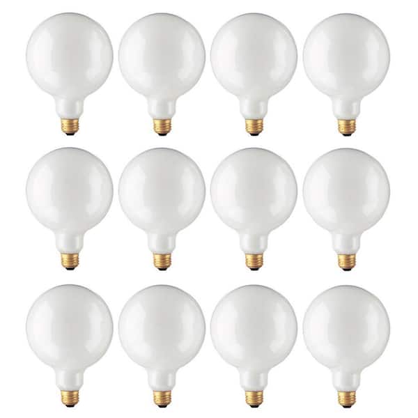 Bulbrite 15-Watt Warm White Light G40 (E26) Medium Screw Base Dimmable White Incandescent Light Bulb, 2700K (12-Pack)