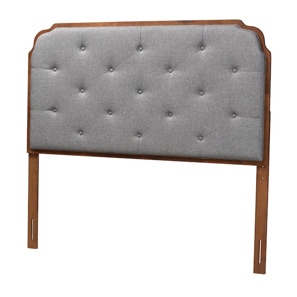Baxton Studio Shanti Gray Queen Upholstered Headboard