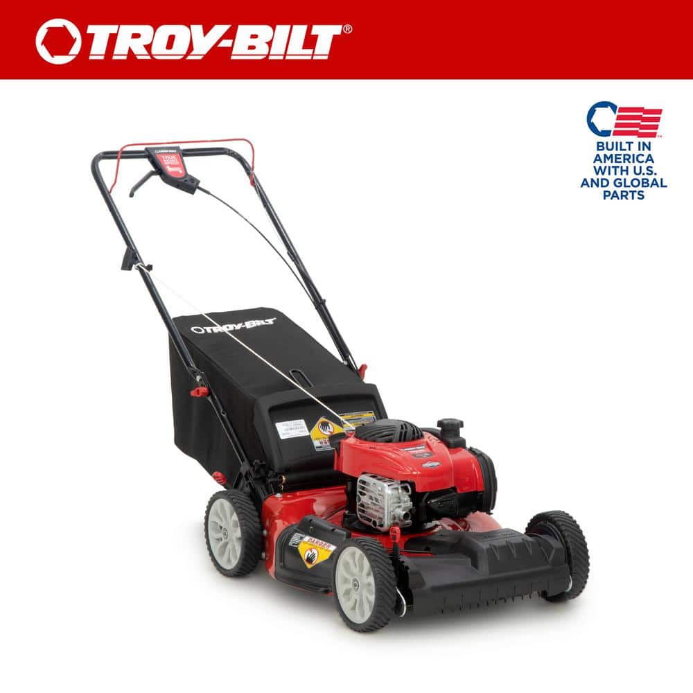 Troy-Bilt 21 in. 140 cc Briggs and Stratton Gas Engine Self Propelled Lawn Mower with Rear Bag and Mulching Kit Included -  12AVA2BM766
