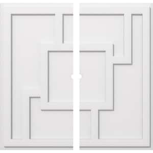 1 in. P X 10-1/2 in. C X 30 in. OD X 1 in. ID Knox Architectural Grade PVC Contemporary Ceiling Medallion, Two Piece