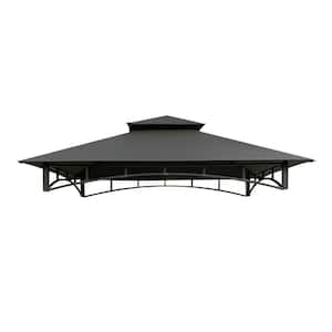 Replacement Canopy Top CAN ONLY FIT for Model L-GZ238PST-11 8 ft. x 5 ft. Bamboo Look BBQ Grill Gazebo - Gray