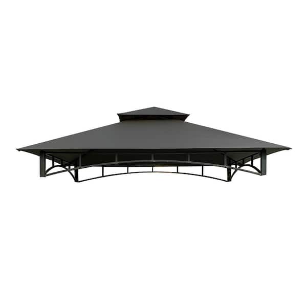 APEX GARDEN Replacement Canopy Top CAN ONLY FIT for Model L-GZ238PST-11 8 ft. x 5 ft. Bamboo Look BBQ Grill Gazebo - Gray