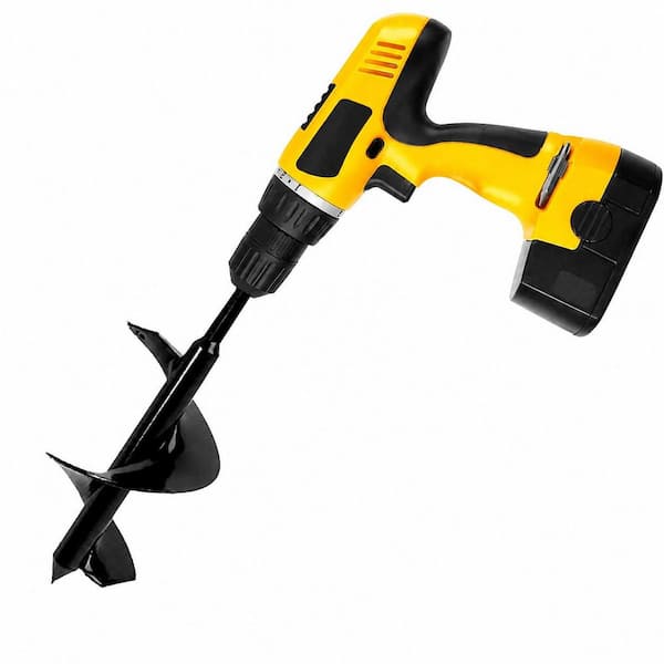 7 in. Bulb Planter Auger Spiral Garden Tool for Planting Bulbs, Seedlings, Weeds, Soil Mixing, 1 Piece