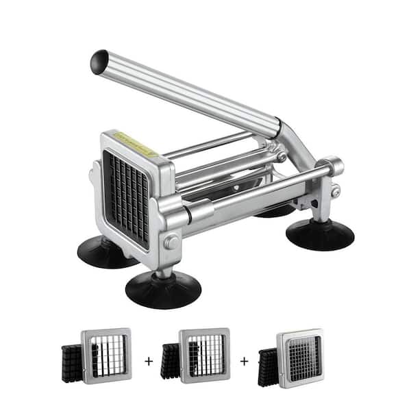 SVOPES French Fry Cutter, Stainless Steel Blades Slicer, Manual Chopper with Suction Cups, Ideal for Kitchen Veggies