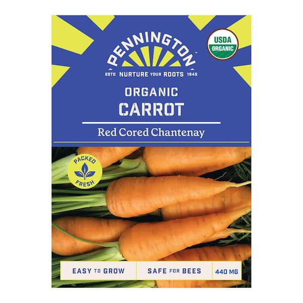 Pennington Organic Red Cored Chantenay Carrot Vegetable Seeds