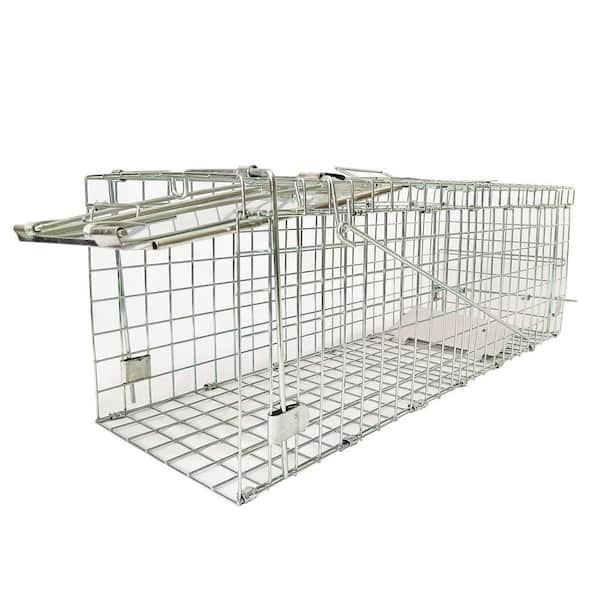 24 in. x 8.5 in. x 7.5 in. Collapsible Humane Live Animal Cage Trap, All Fit Sized Small Animals, 2-Door, Rust-Resistant