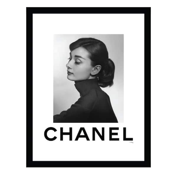 VENICE BEACH Collections Audrey Hepburn Designer Fashion by Fairchild Paris Framed Graphic Print People Poster Art Print 18 in. x 14 in.