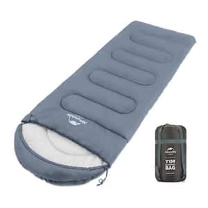 Polyester Cotton Camping Sleeping Bag with Carrying Bag in Blue