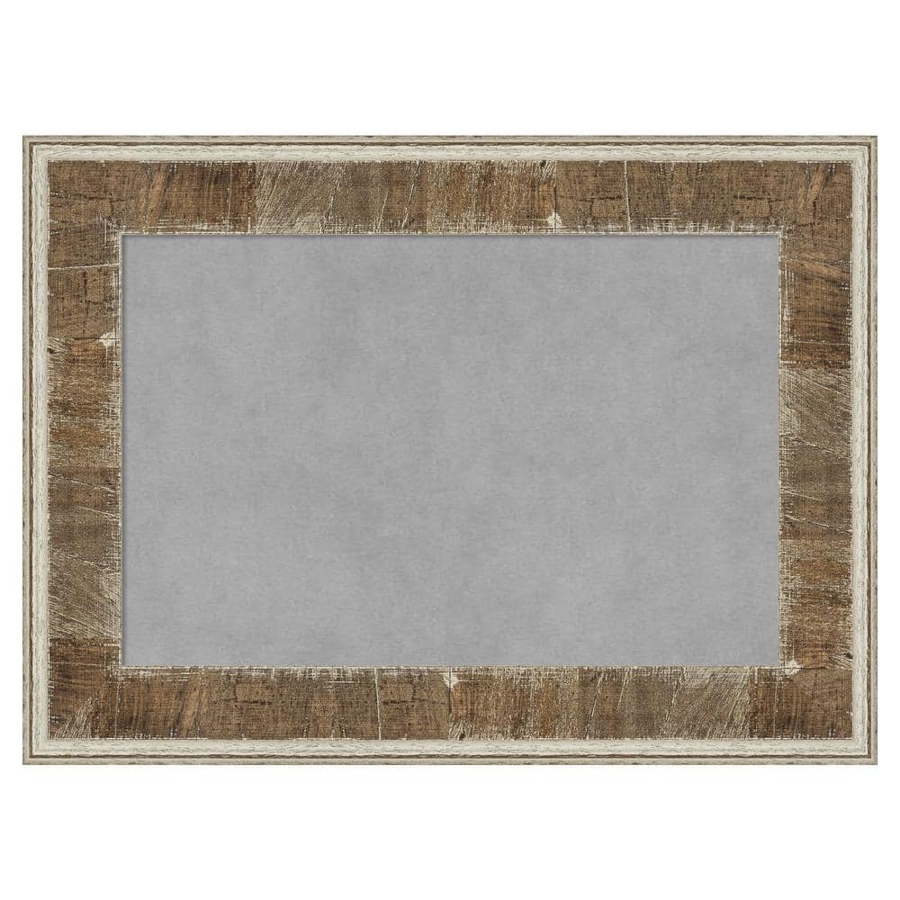 Farmhouse Brown and Grey Wood Framed Magnetic Memo Board