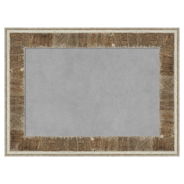 Amanti Art Farmhouse Brown Narrow 23 in. x 17 in. Framed Magnetic Board