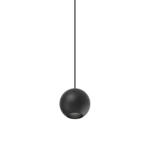 Exo 2 in. 1 Light 7-Watt Black Integrated LED Pendant Light