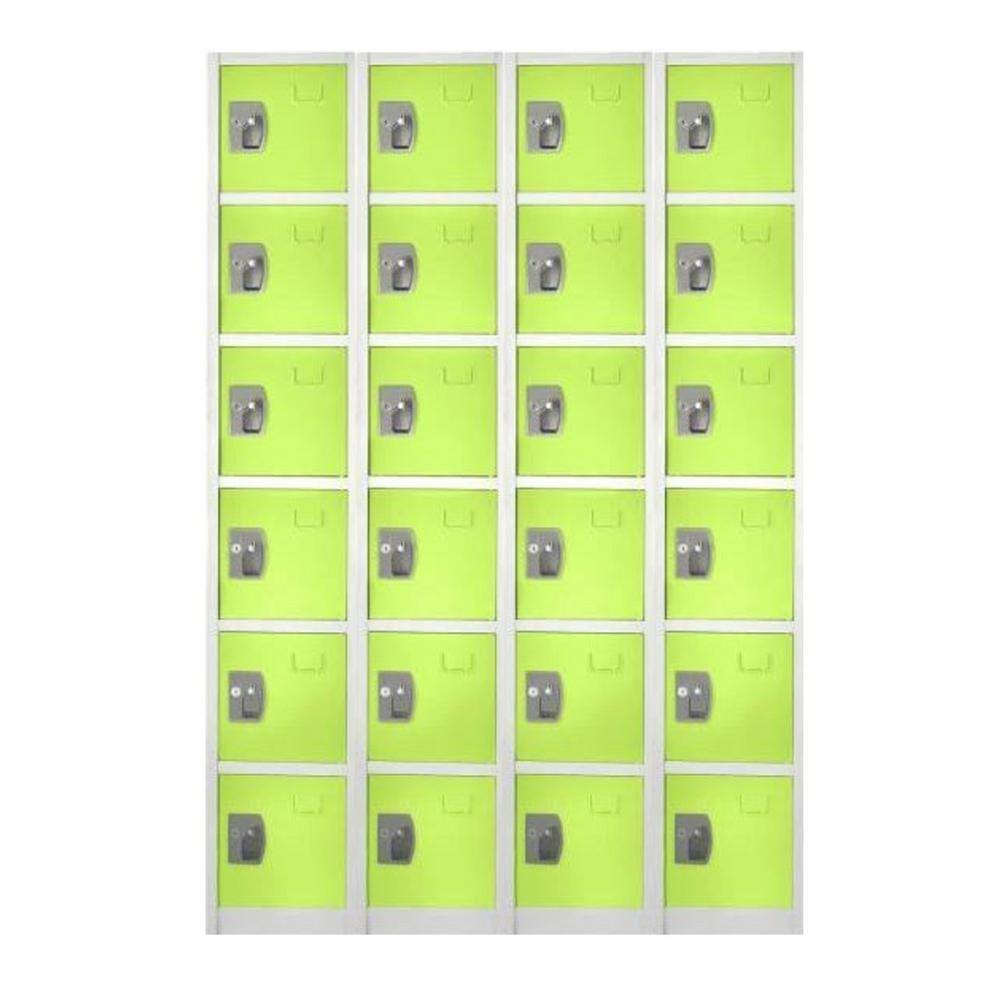 629-Series 72 in. H 6-Tier Steel Key Lock 6-Shelf Storage Locker Free Stand