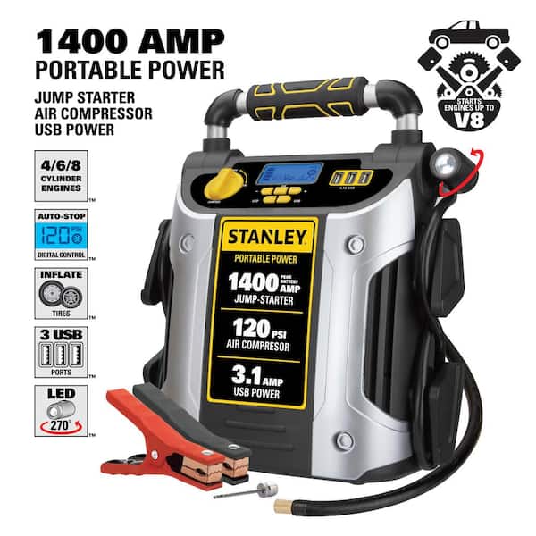 700AMP Battery Jump Starter Compressor Peak Portable Car Charger Booster Stanley 
