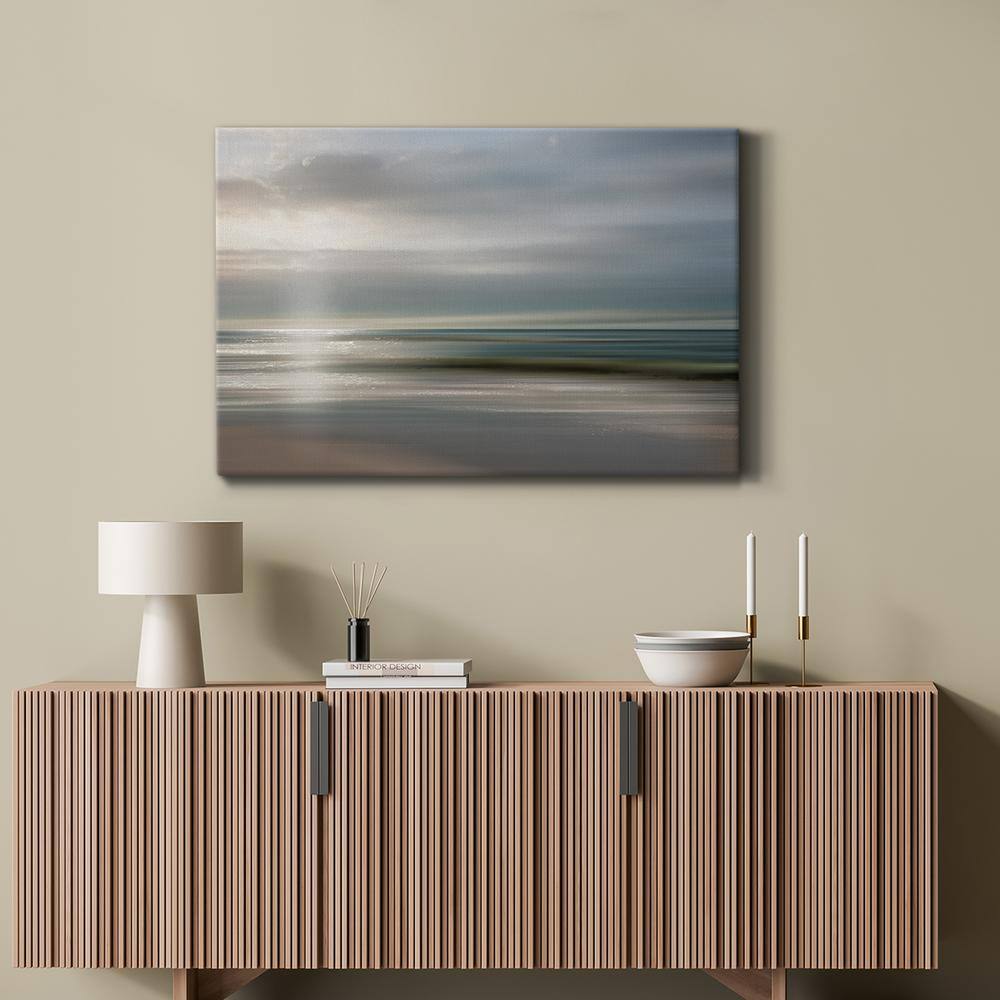 Setting Sun Abstract Landscape Canvas Wall Art, 8" x 12"