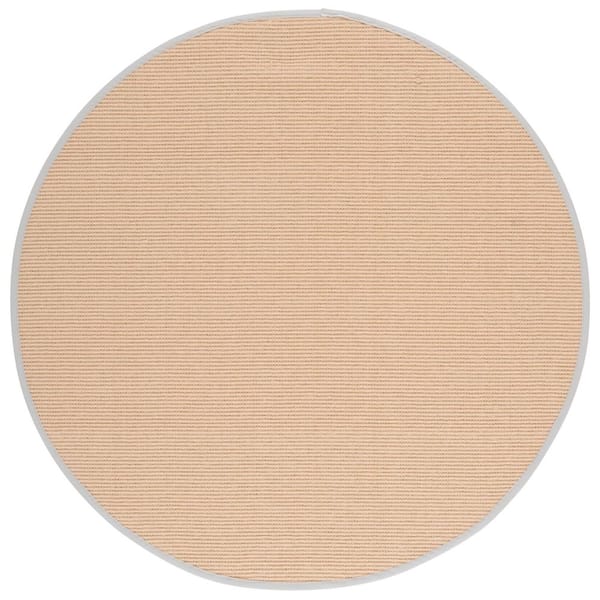 Napa Fau x Sisal 100 6 ft. x 6 ft. Maize/Beige Solid Color Round Area Rug