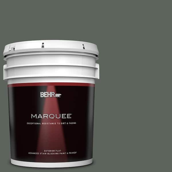BEHR MARQUEE 5 gal. #PPF-45 Woodland Moss Flat Exterior Paint & Primer