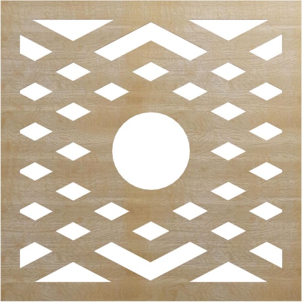 Ekena Millwork 0.375 in. x 40 in. x 40 in. Wood Medallion Moulding