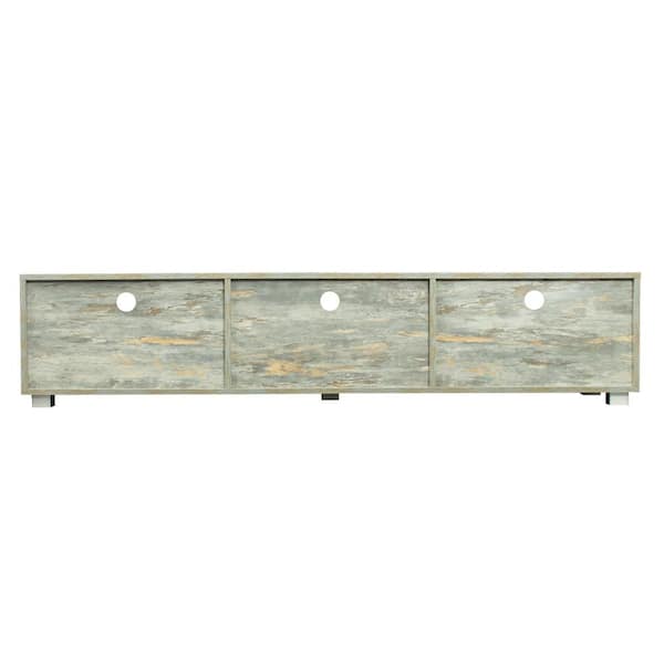 Miscool TT 63 in. Gray TV Stand with 2 Storage Drawers Fits TV's up to 70 in.