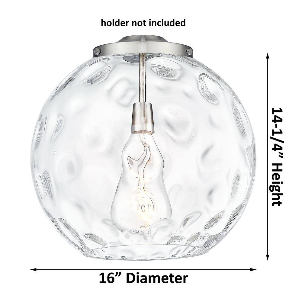 Satin Gold Globe Pendant with Water Glass Shade