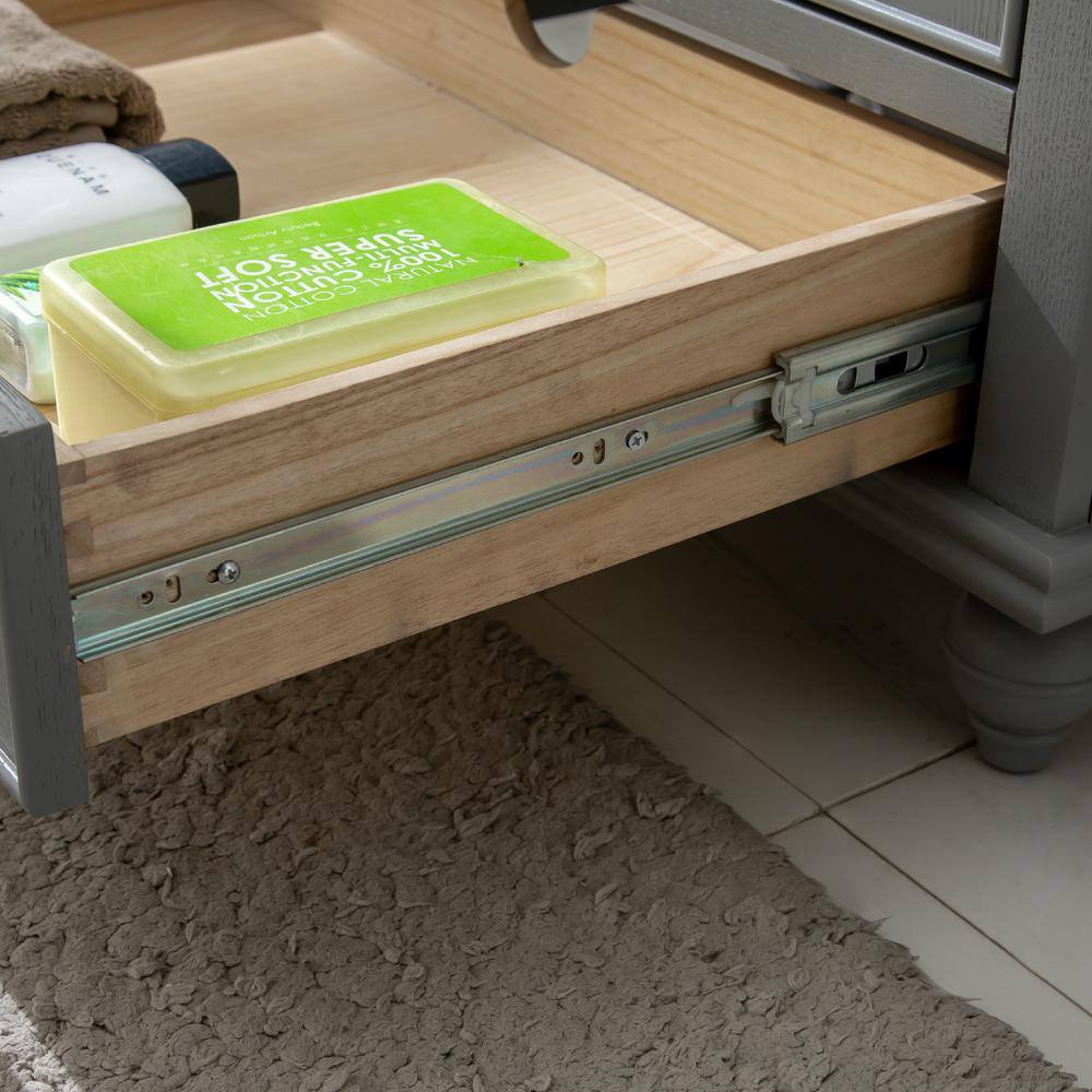Melissa 30" Grain Gray Single Vanity with Carrara White Top