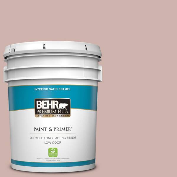 BEHR PREMIUM PLUS 5 gal. #180E-3 Plymouth Notch Satin Enamel Low Odor Interior Paint & Primer