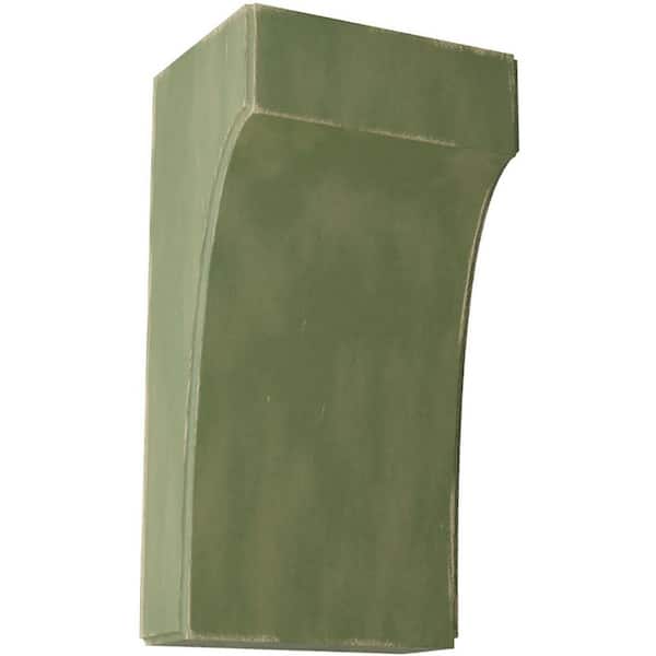 Ekena Millwork 5-1/4 in. x 10 in. x 4 in. Restoration Green Clarksville Wood Vintage Decor Bracket
