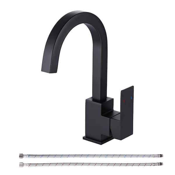 Single-Handle Kitchen Bar Faucet in Matte Black