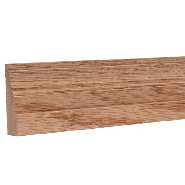 0.75 in. D x 2.5 in. W x 92 in. L Unfinished Red Oak Wood Charlotte Chair Rail Moulding