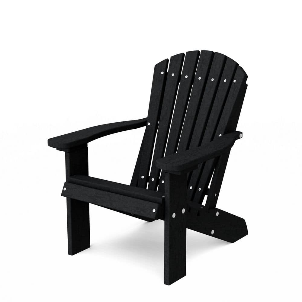 Wildride ブラック Wildridge Heritage Black Plastic Outdoor Child Adirondack Chair