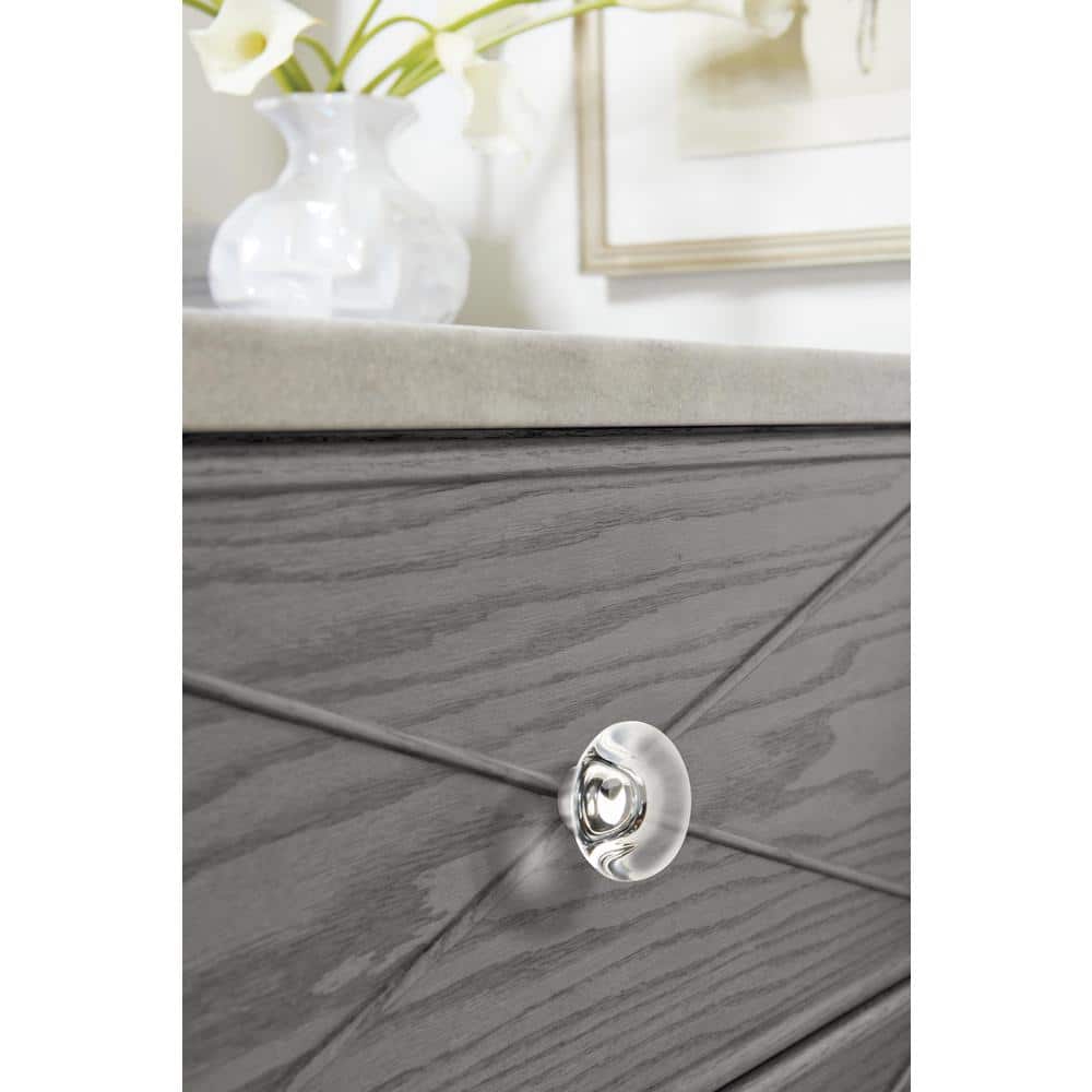Glacio 1-3/4 inch Clear Polished Chrome Round Cabinet Knob