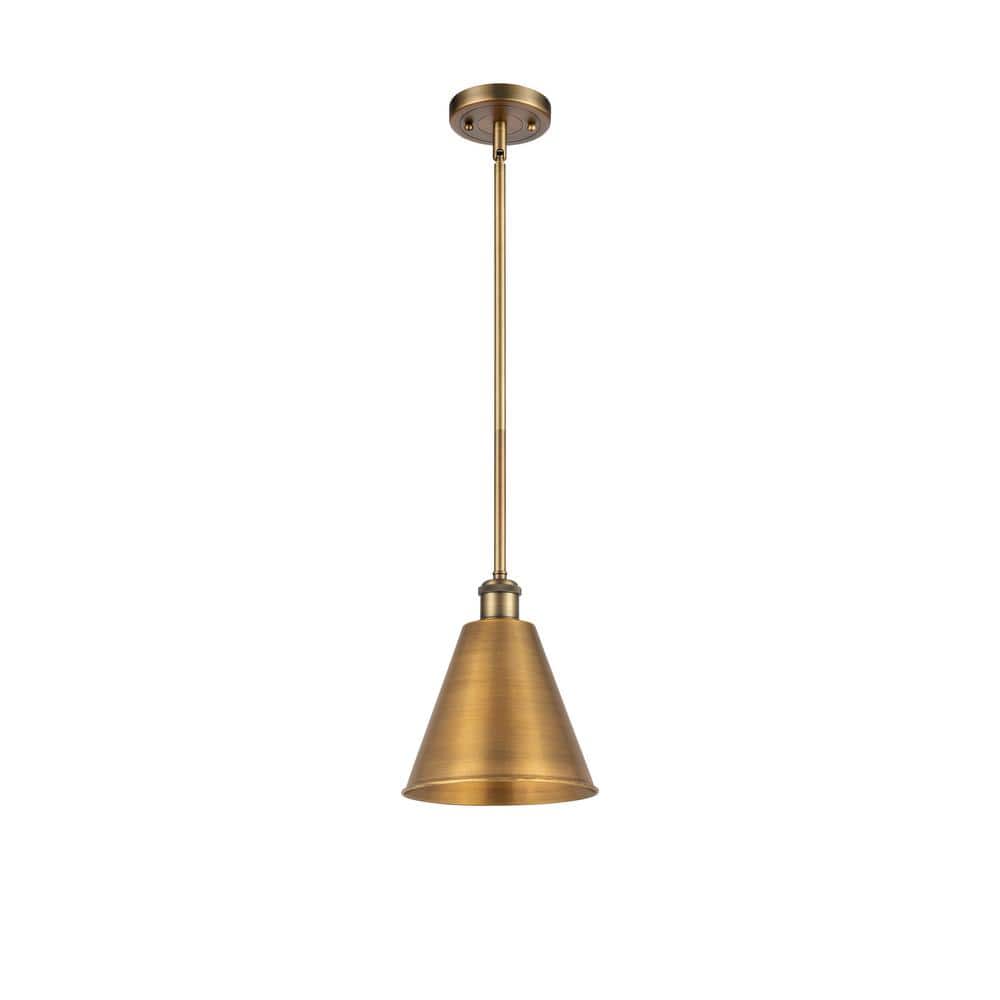 Ballston Cone 60-Watt 1-Light Brushed Brass Shaded Mini Pendant Light with Metal Shade price history on PriceWatchPro