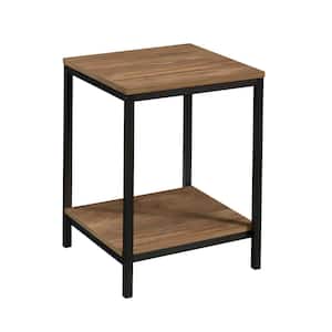 North Avenue 15.512 in. Sindoori Mango Square Engineered Wood End Table with Metal Frame