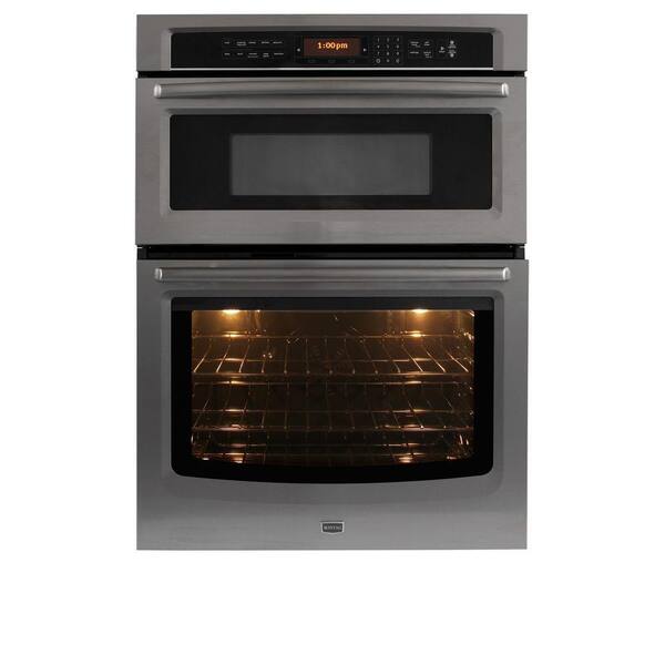 Maytag 30 in. Electric Convection Wall Oven with Built-In Microwave in Stainless Steel