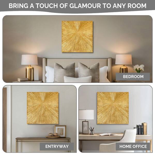 MADISON PARK Signature Sunburst Gold Hand Painted Dimensional