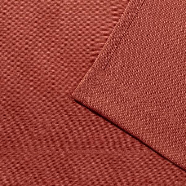 Delano Mecca Orange Solid Light Filtering Grommet Top Indoor/Outdoor Curtain, 54 in. W x 108 in. L (Set of 2)