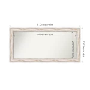 Alexandria White Wash 51.25 in. x 25.25 in. Custom Non-Beveled Wood Framed Bathroom Vanity Wall Mirror