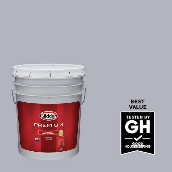Glidden Premium 5 gal. PPG1043-4 Glistening Gray Eggshell Interior Paint