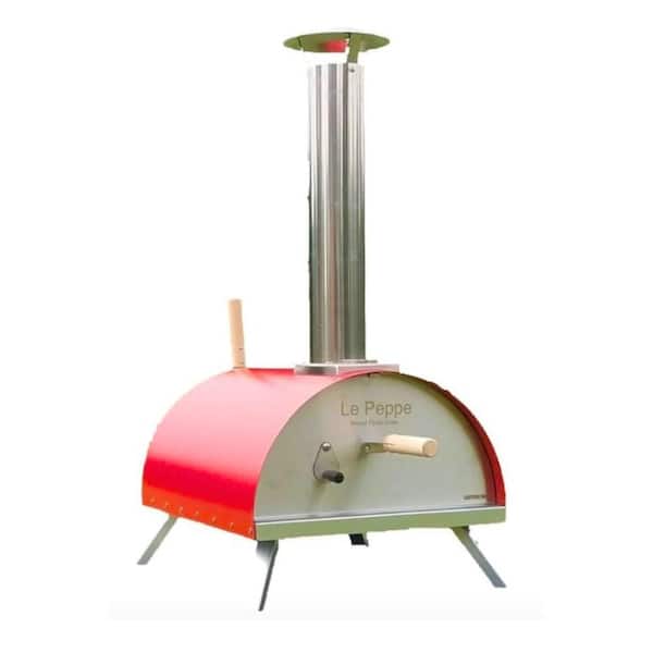 WPPO Le Peppe Portable Wood Fired Outdoor Pizza Oven in Red