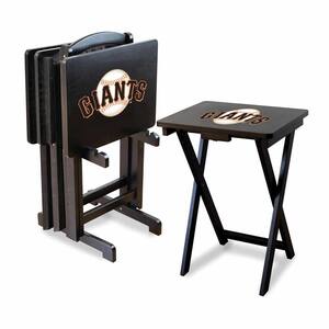 4 tv trays with stand