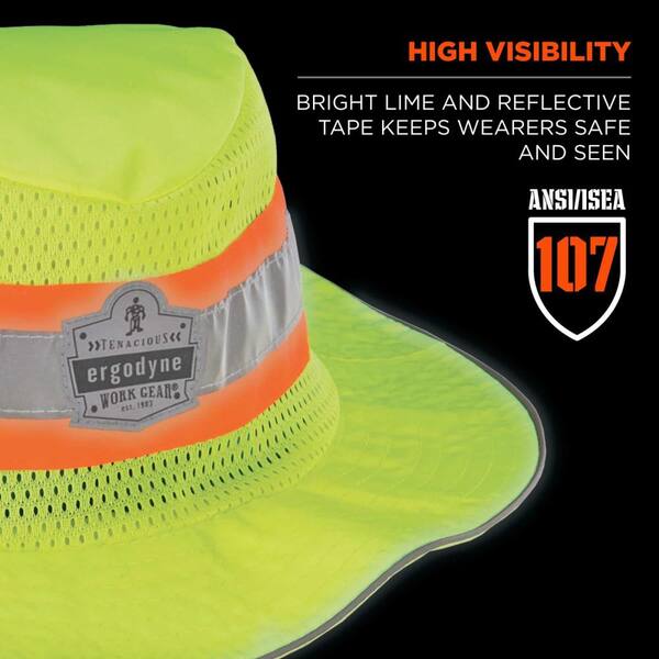 Ergodyne Chill-Its 8935CT L/XL Lime Hi-Vis Ranger Sun Hat PVA