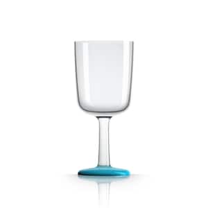 Marc Newson Non-slip Forever-unbreakable 10 oz. Wine Glass Tritan with Vivid-blue Non-Slip Base (2-Pack)