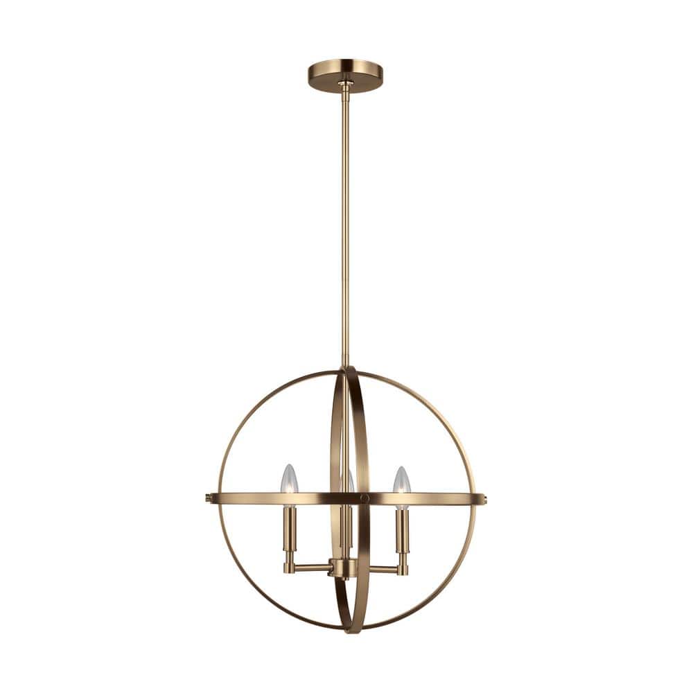 Exmoore 3-Light Satin Brass Craftsman Orb Pendant Light price history on PriceWatchPro