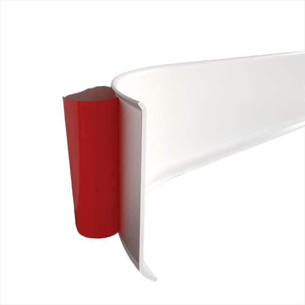 4 in. D x 40 ft. W x 0.1 in. H Flexible Baseboard Molding Trim Toe Kick Self-Adhesive Vinyl Wall Base Cove Base White