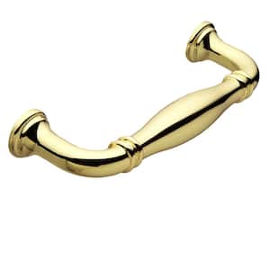 Paris 4 in. (102 mm) Center-to-Center Polished Gold Drawer Pull