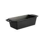Lodge 8.5x4.5 Cast Iron Loaf Pan – Dual Handles, Pre-Seasoned, 12" Long, Black